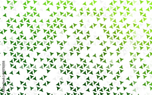Light Green vector seamless layout with lines, triangles. Triangles on abstract background with colorful gradient. Template for business cards, websites.