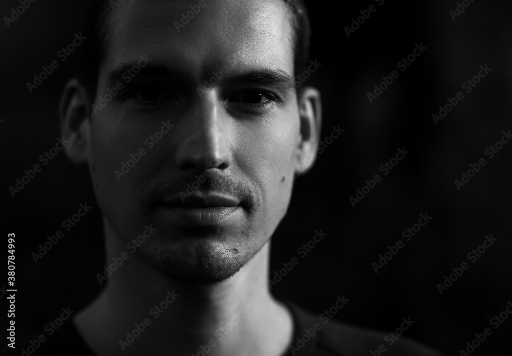 Black and White Male Portrait