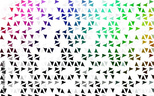 Light Multicolor  Rainbow vector background with triangles. Illustration with set of colorful triangles. Template for wallpapers.