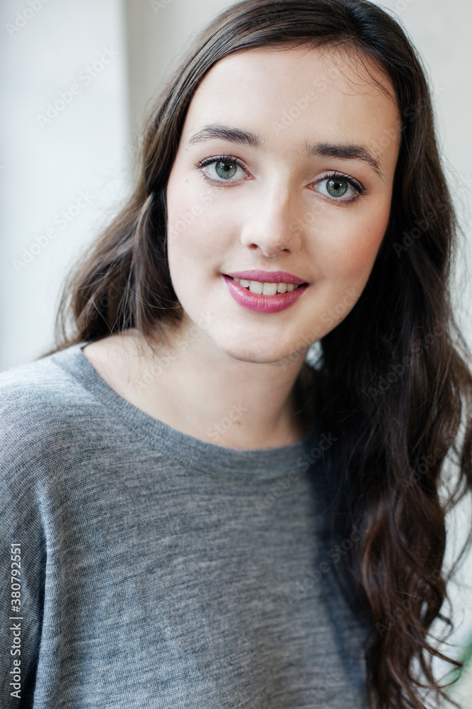 Portrait of a beautiful young brunette. Portrait of a beautiful young brunette.