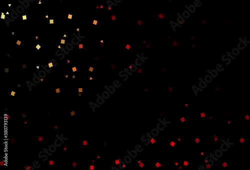 Dark Red vector pattern in polygonal style with circles.