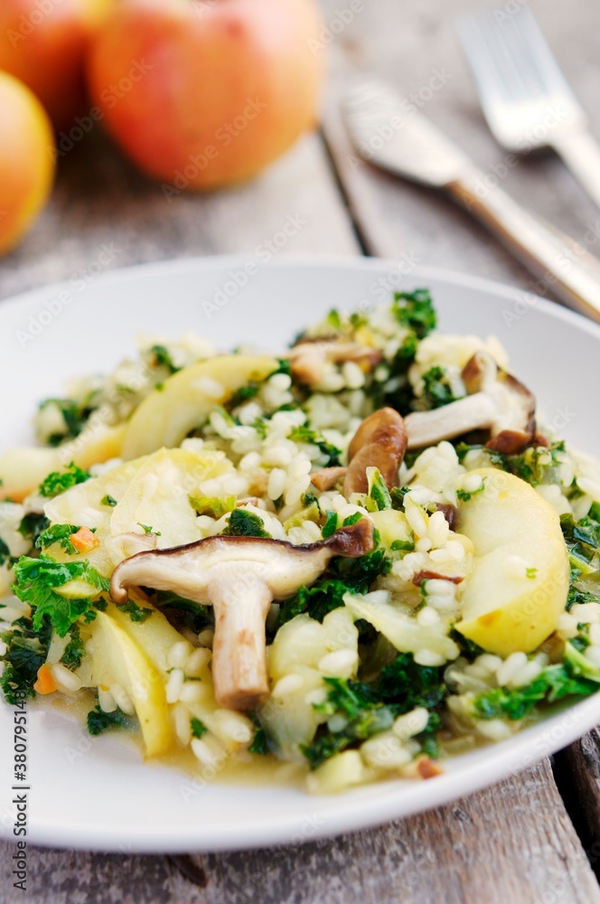 Kale Apple Shiitake Risotto Kale Apple Shiitake Risotto