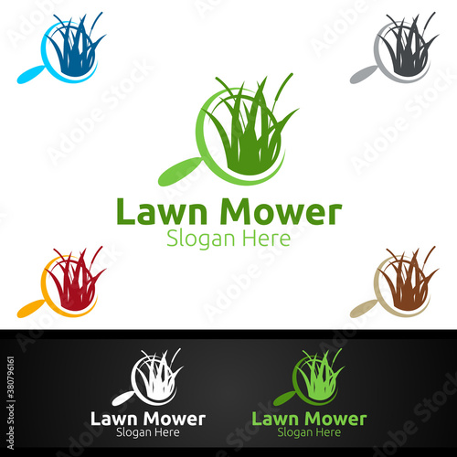 Find Lawn Mower Logo for Lawn Mowing Gardener Design