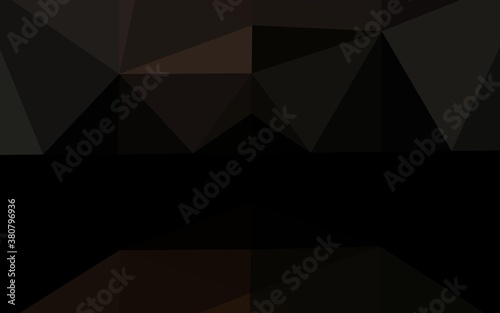 Dark Black vector shining triangular background. Geometric illustration in Origami style with gradient. Polygonal design for your web site.
