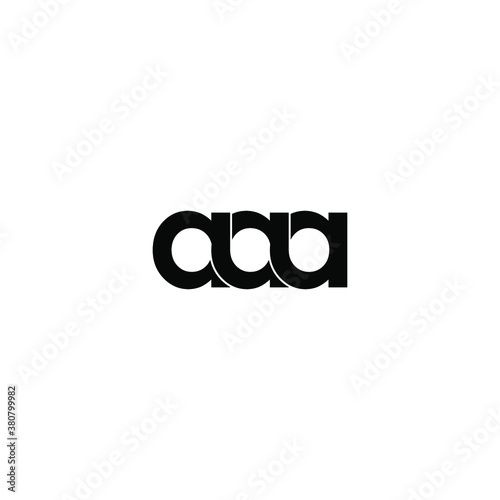 aaa letter original monogram logo design