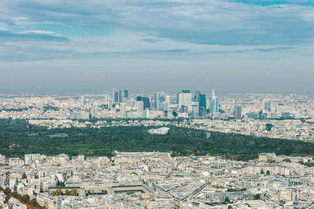 Paris aerial view of La Defense Paris aerial view of La Defense