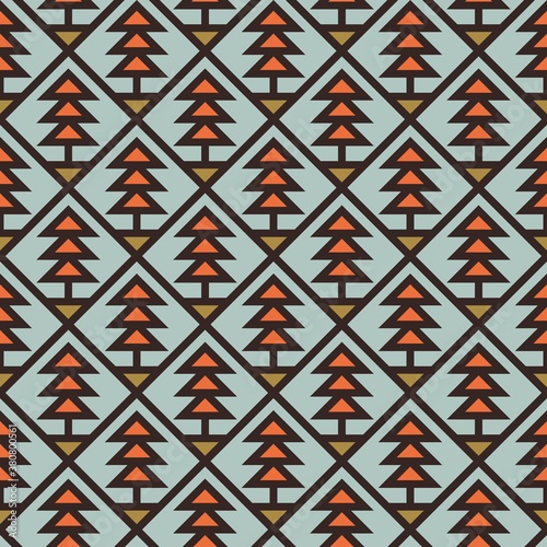 Outdoor trees seamless pattern 6
