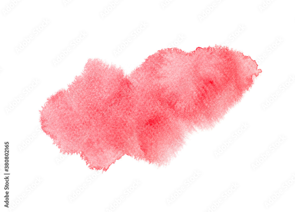 red watercolor splashes of paint on white paper. red watercolor splashes of paint on white paper.