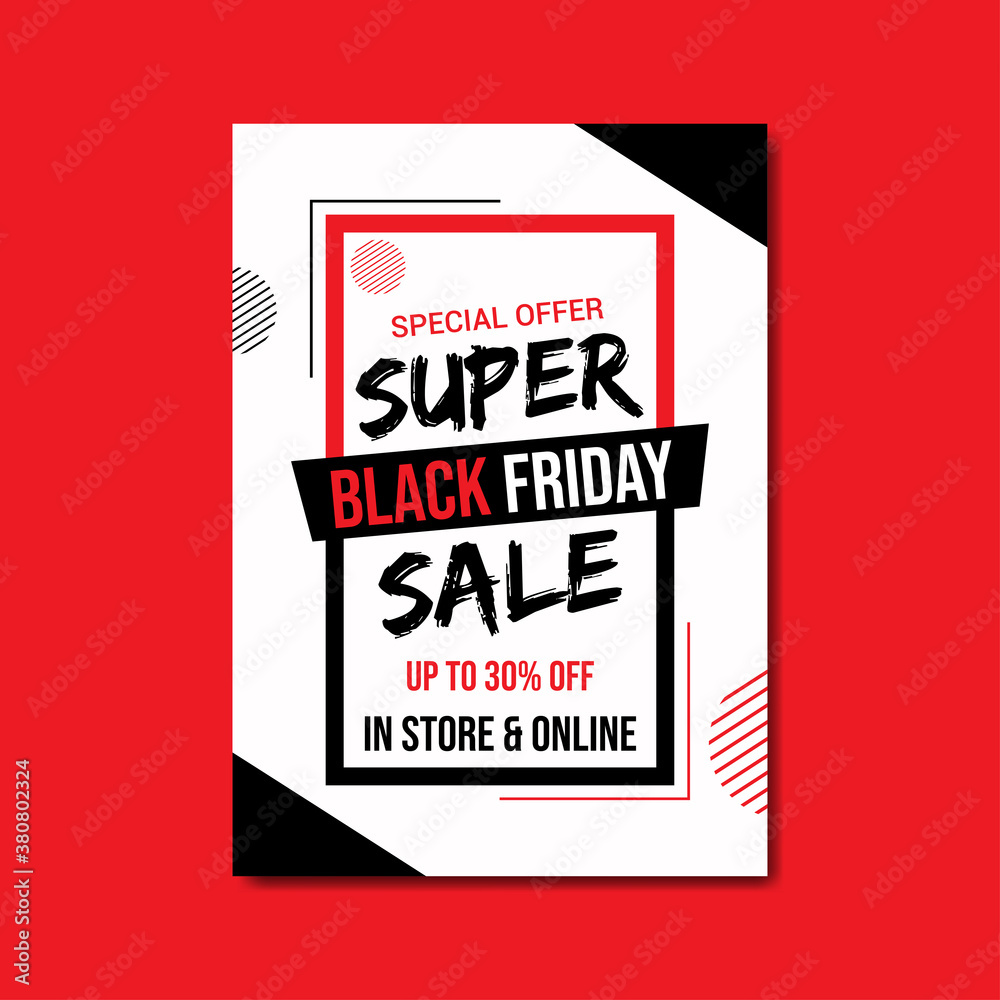 black friday super sale flyer template vector illustration black friday super sale flyer template vector illustration