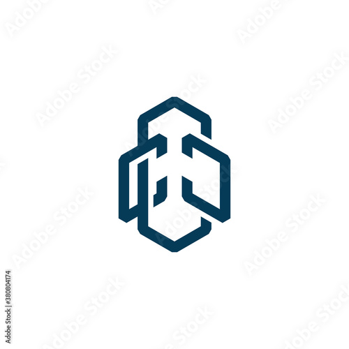 Triple C Building Architecture Modern Abstract Creative Icon Logo Design Template Element