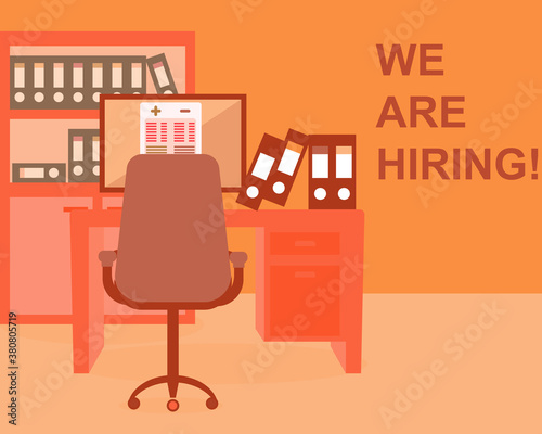 We are hiring for accounting department vector