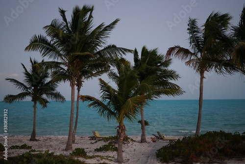 カリブ海の無人のビーチ