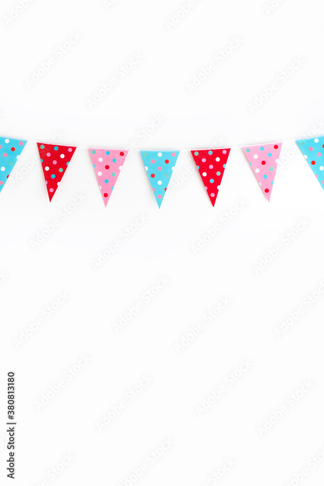 Party decor on a white wall Party decor on a white wall