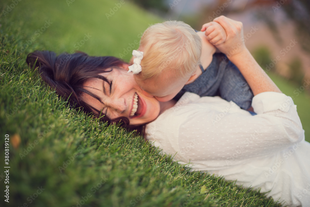 Mother & Daughter Enjoying Nature in Summertime Mother & Daughter Enjoying Nature in Summertime