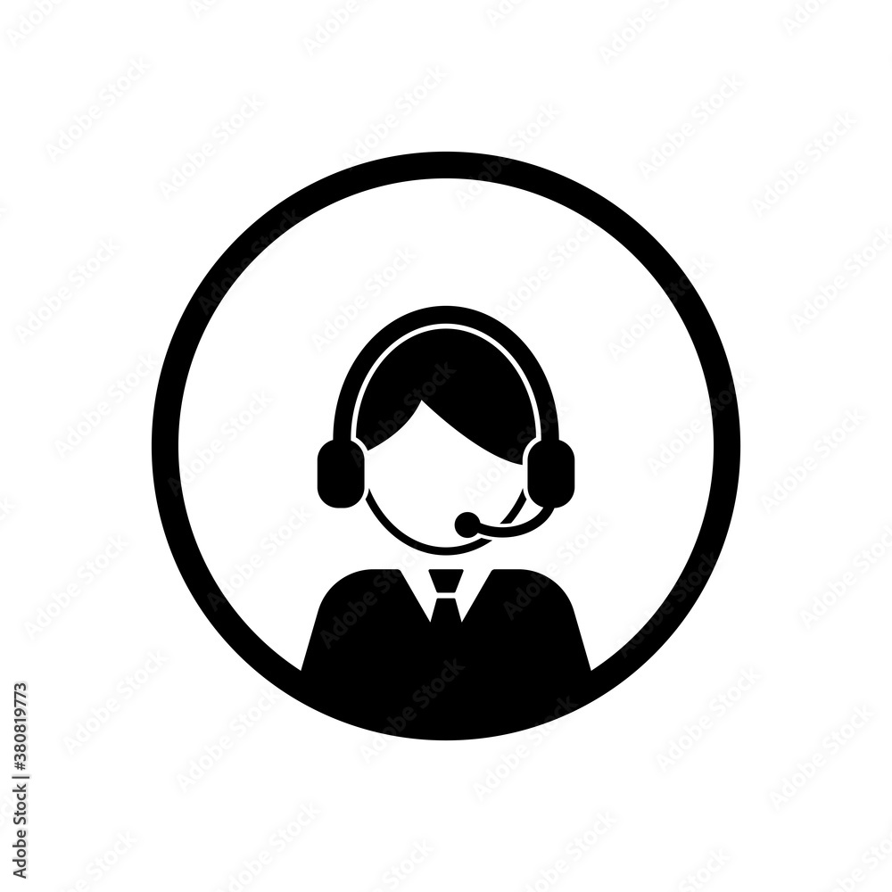 call center operator icon vector call center operator icon vector
