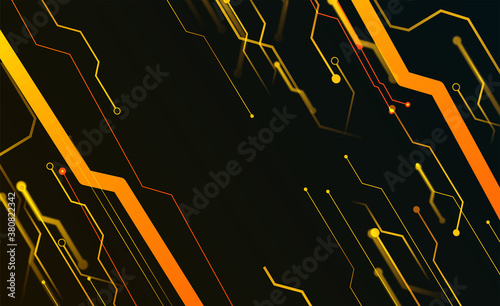 Internet concept. Social network communication in the global computer networks. Circuit technology background, digital data connection system and computer electronic design template. 3D illustration.