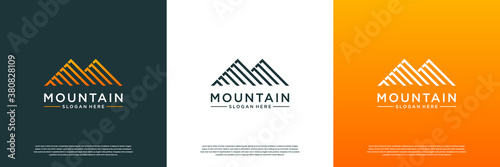 Abstract maountain logo design template.