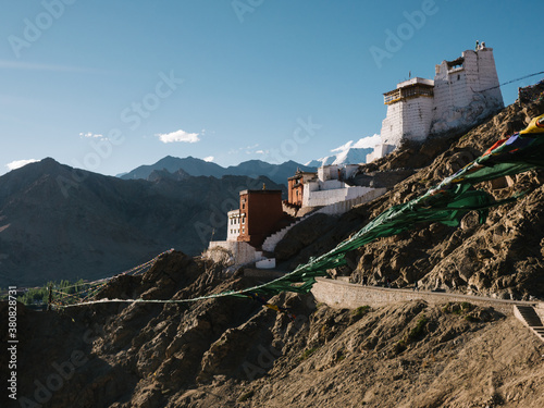 Buddhist Monastery in the Ladakh Mountains photo