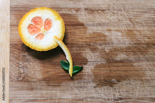 Fruit cut to look like Flower photo