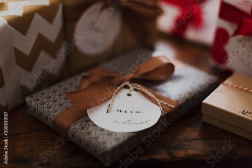 Name written on present tag photo