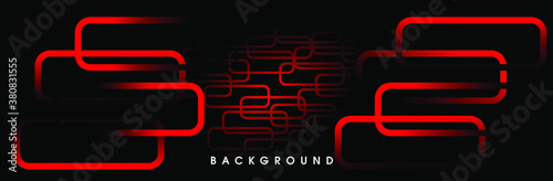Black background with red circuit boadd line vector. Stock black and red background design