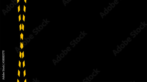 caution tape line on black background, tape yellow black stripe pattern, warning space with ribbon tape sign for comfort safety zone, safety banner for copy space, ribbon yellow black stripe