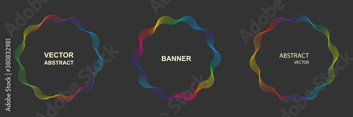 Design elements. Ring circle elegant frame border.