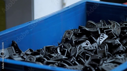 Modern production of plastic products.