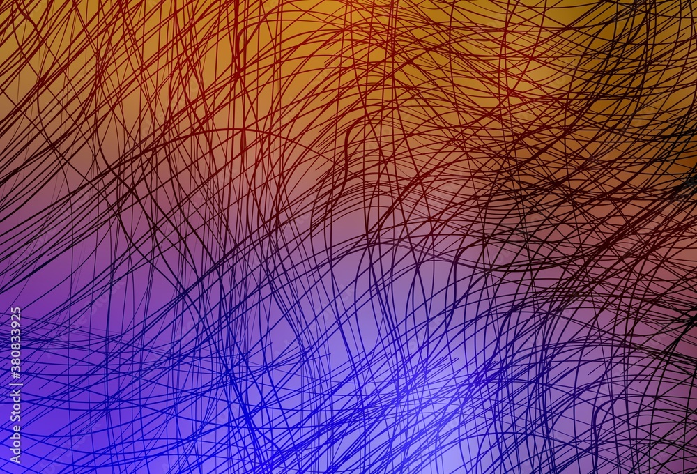 Light Pink, Yellow vector pattern with wry lines. Light Pink, Yellow vector pattern with wry lines.