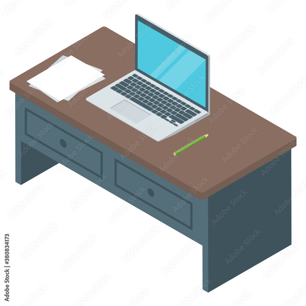 Workplace icon in isometric vector
Workplace icon in isometric vector