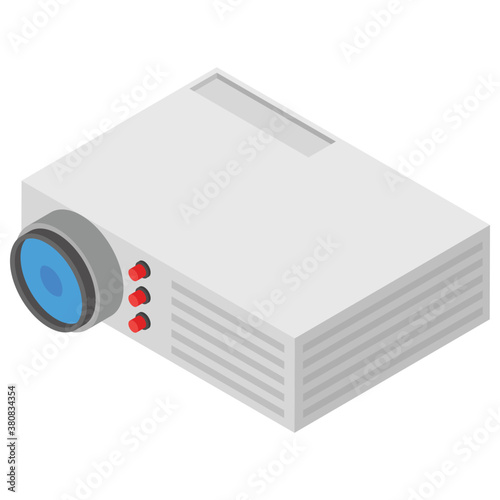 
Projector, isometric vector icon. 

