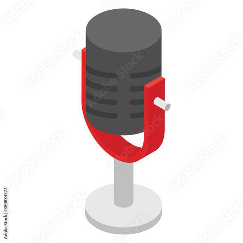 
Microphone isometric  design icon 
