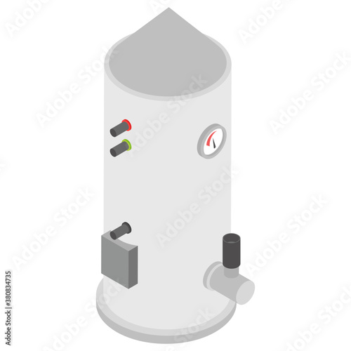 
Electric geyser isometric icon 
