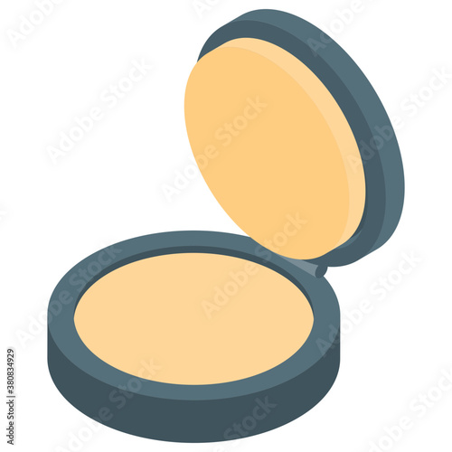 
Isometric vector representing compact powder
