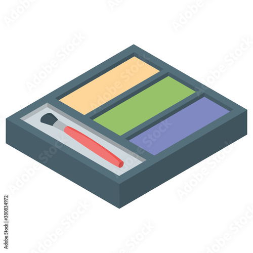 
Eye shades kit icon in isometric vector 
