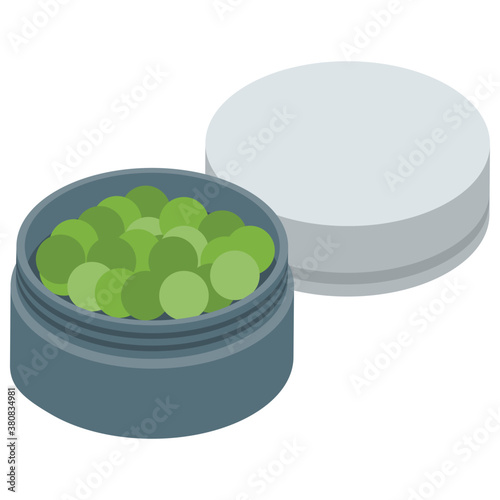 
Isometric vector of cometic capsules icon 
 photo