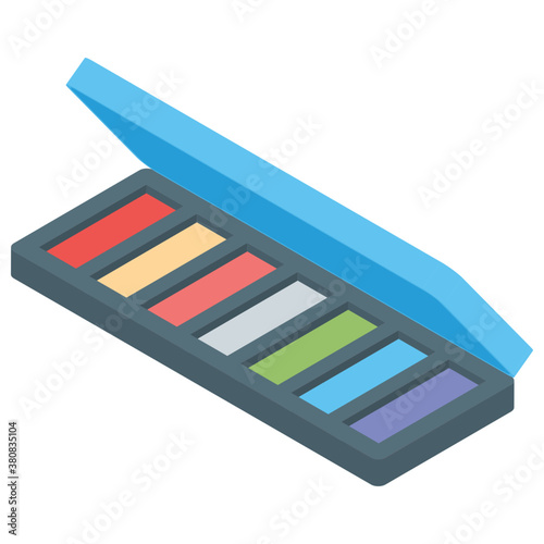 
Eye shades kit icon in isometric vector 
