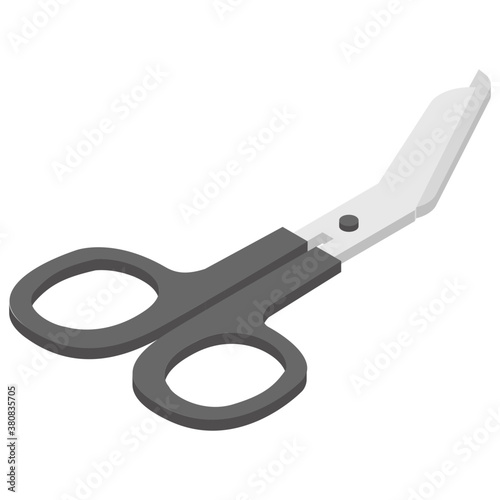 
A pair of scissors as cutting tool

