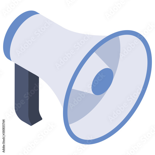 
Megaphone icons in isometric vector
