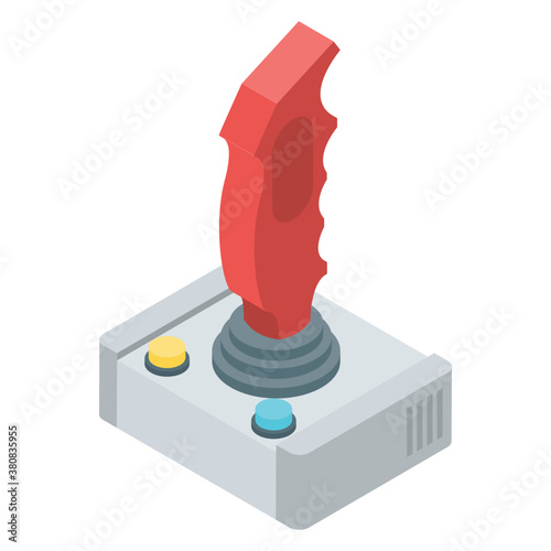 
Game console isometric vector, joystick icon 
