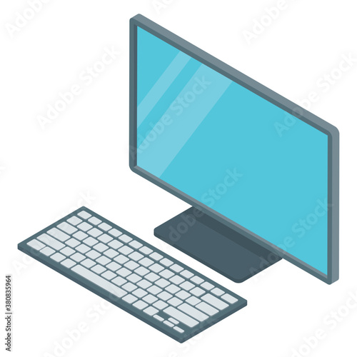 
Computer icon in isometric vector 
