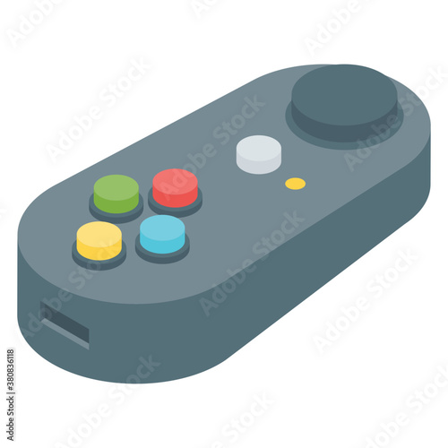 
Video game icon in isometric vector 
