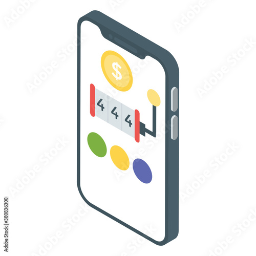
Video game icon in isometric vector 
