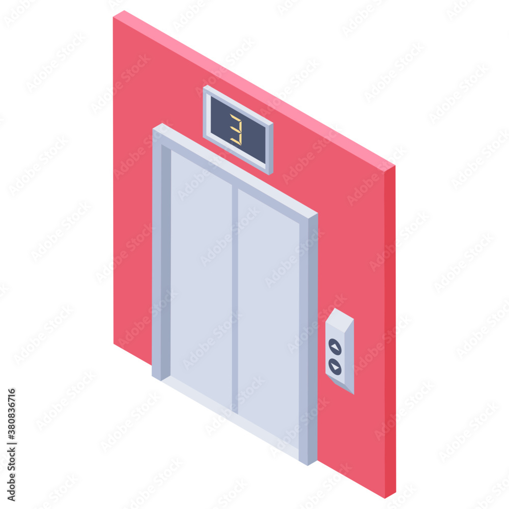 Elevator icon in isometric vector
Elevator icon in isometric vector