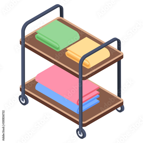 
Housekeeping icon in isometric vector 
