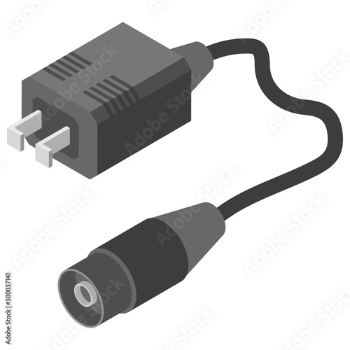 
Speaker cable, isometric vector icon
