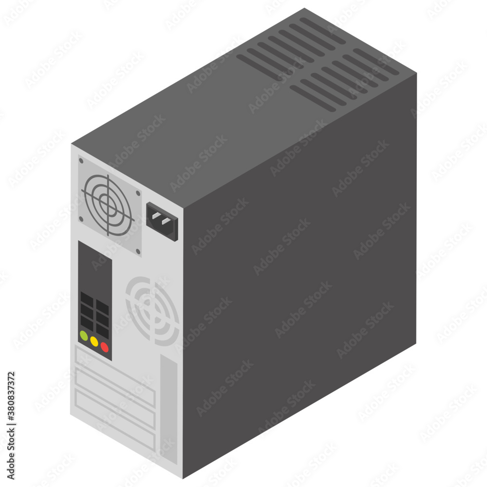 
Data server, isometric vector icon, 
