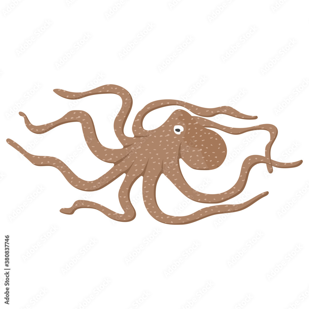 Obraz premium Octopus, isometric vector icon, 