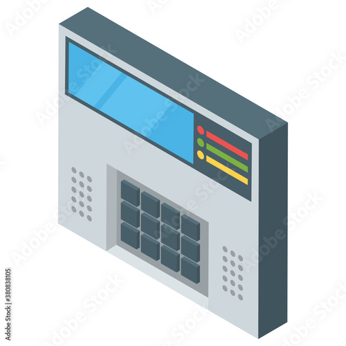
Isometric vector of intercom icon 
