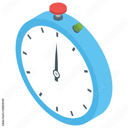 
Isometric vector of stopwatch icon 
